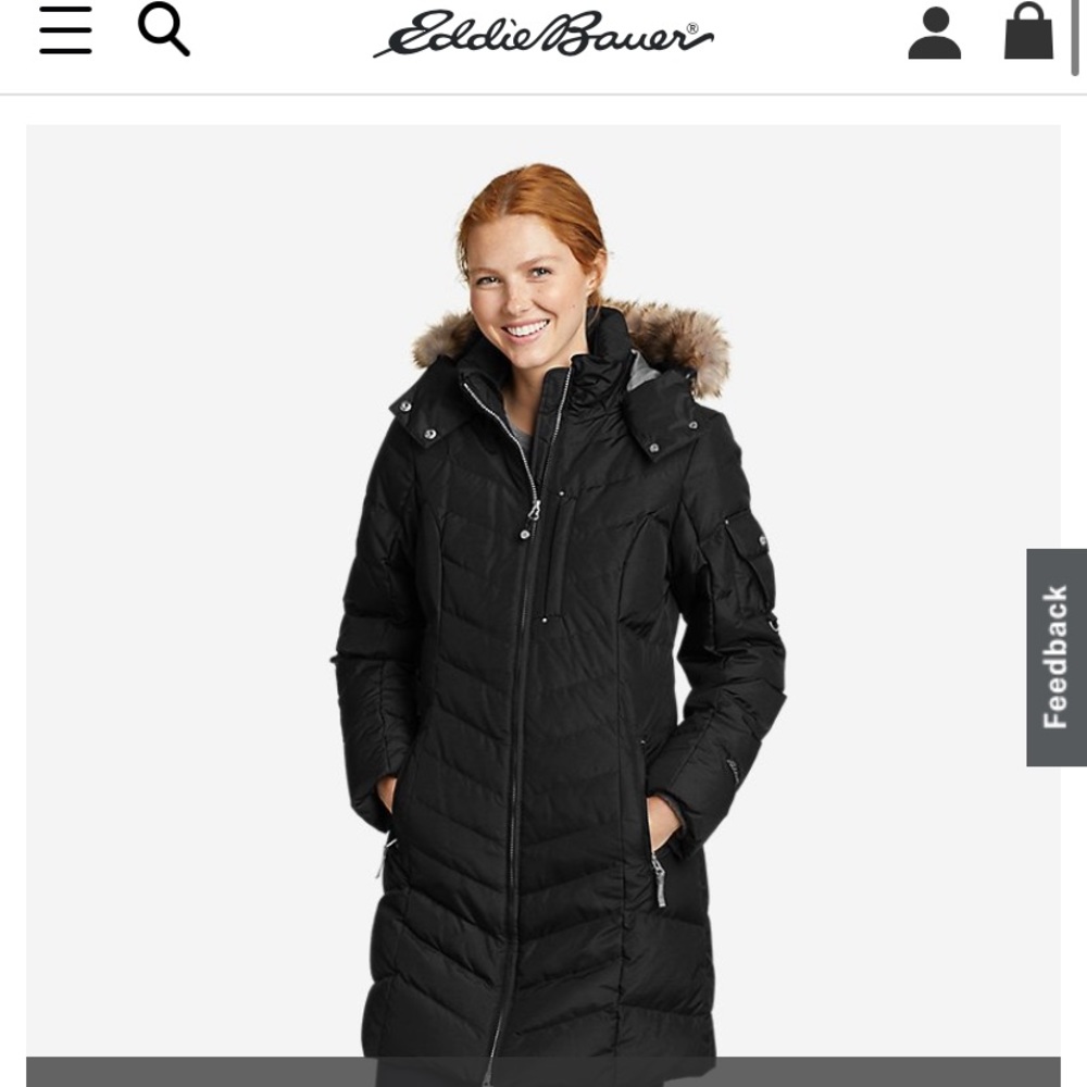 Eddie Bauer Down Parka Petite Small